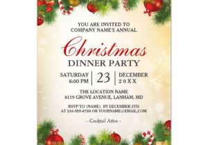 Annual Holiday Party Invitation Template Xmas Gold Red Decoration Annual Christmas Party Invitation