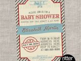 Antique Airplane Baby Shower Invitations Old Vintage Airplane Baby Shower Invitation by