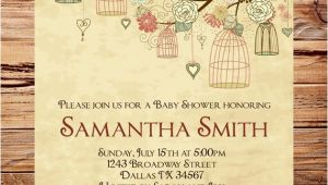 Antique Baby Shower Invitations Vintage Baby Shower Invitation Vintage Birdcages Baby