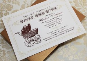 Antique Baby Shower Invitations Vintage Baby Shower Invitations Template