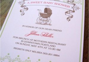 Antique Baby Shower Invitations Vintage Carriage Baby Shower Invitation