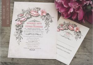 Antique Wedding Invitation Ideas Vintage Wedding Invitation with Floral Wreath Need