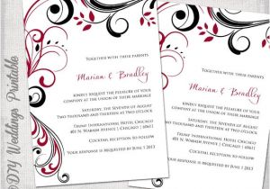 Apple Pages Birthday Invitation Template Wedding Invitation Templates Apple Red and Black