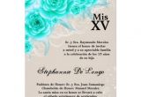 Aqua Quinceanera Invitations 5×7 Aqua Roses Quinceanera Birthday Invitation 5 Quot X 7