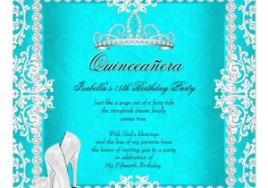 Aqua Quinceanera Invitations Aqua Quinceanera 15th Birthday Tiara High Heels Invitation