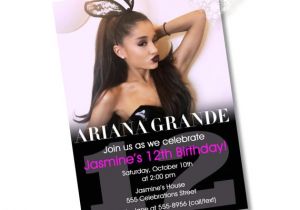 Ariana Grande Birthday Invitations Ariana Grande Birthday Party Invitation Digital File All