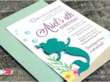Ariel Baby Shower Invitations Little Mermaid Invitations · A6 Flat · Turquoise and