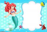 Ariel Birthday Invitation Template Updated Free Printable Ariel the Little Mermaid
