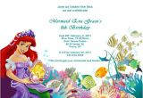 Ariel Birthday Invitations Printable Ariel Disney Little Mermaid Free Birthday Invitation Free