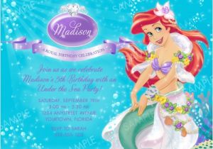 Ariel Birthday Party Invitations Printable 5 Best Of Printable Ariel Party Little Mermaid