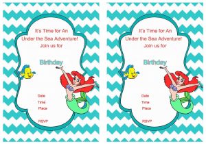 Ariel Birthday Party Invitations Printable Little Mermaid Birthday Invitations – Birthday Printable