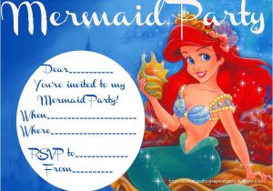 Ariel Birthday Party Invitations Printable Little Mermaid Invitation Free Printable – orderecigsjuice