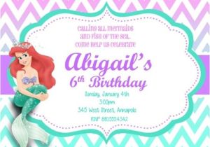 Ariel Party Invites Little Mermaid Ariel Birthday Party Invitation Digital File
