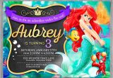 Ariel Party Invites Little Mermaid Invitation Disney Ariel Invite Little