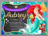 Ariel Party Invites Little Mermaid Invitation Disney Ariel Invite Little