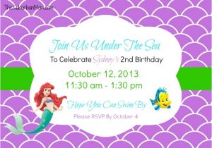 Ariel Party Invites the Little Mermaid Ariel Birthday Party Ideas Food