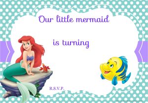 Ariel Party Invites Updated Free Printable Ariel the Little Mermaid