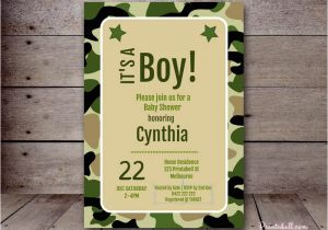 Army themed Baby Shower Invitations Editable Birthday Invitations – Printabell • Create