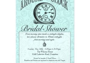 Around the Clock Bridal Shower Invitations Around the Clock Bridal Shower Invitation
