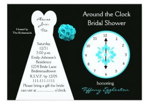 Around the Clock Bridal Shower Invitations Around the Clock Bridal Shower Invitations