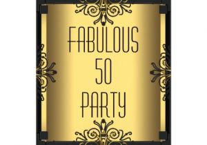 Art Deco Birthday Party Invitations Art Deco Fabulous 50 50th Gatsby Birthday Party Invites