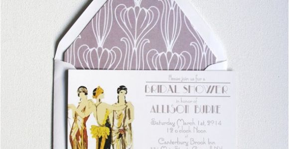 Art Deco Bridal Shower Invitations Art Deco Bridal Shower Invitations Deco Ladies