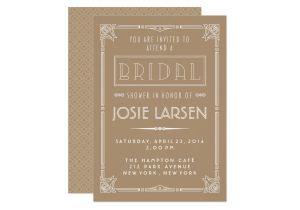 Art Deco Bridal Shower Invitations Vintage Gatsby Art Deco Bridal Shower Invitations Zazzle
