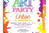 Art Party Invitation Template Free Art themed Birthday Party Invitations Free Invitation