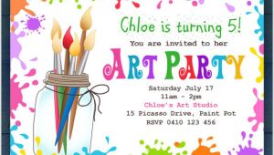Art Party Invitation Template Free Kids Invitation Templates 27 Free Psd Vector Eps Ai