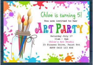 Art Party Invitation Template Free Kids Invitation Templates 27 Free Psd Vector Eps Ai