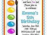 Art themed Birthday Party Invitation Wording 25 Best Ideas About Art Party Invitations On Pinterest