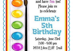 Art themed Birthday Party Invitation Wording 25 Best Ideas About Art Party Invitations On Pinterest