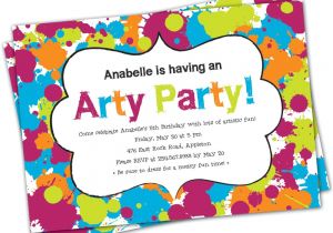 Art themed Birthday Party Invitation Wording Les Enfants Stylish Children S Parties Blog Party