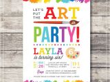 Art themed Birthday Party Invitation Wording Unavailable Listing On Etsy