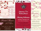 Asian themed Party Invitations Pretty Spring theme Bridal Shower Cherry Blossom Floral
