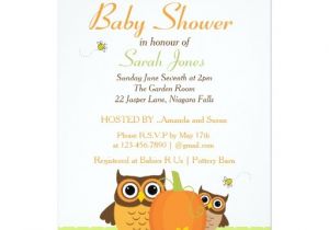 Autumn themed Baby Shower Invitations Cute Owls Fall themed Baby Shower Invitation