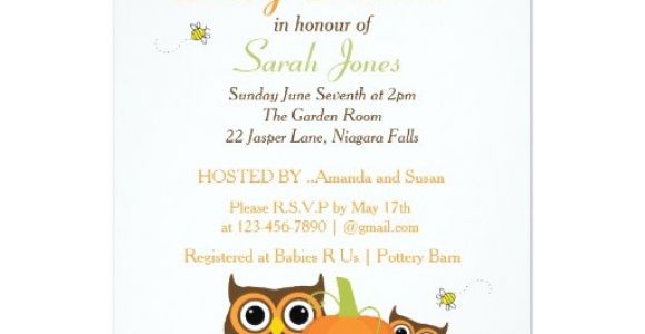 Autumn themed Baby Shower Invitations Cute Owls Fall themed Baby Shower Invitation