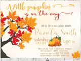Autumn themed Baby Shower Invitations Little Pumpkin Fall themed Baby Shower Invitation