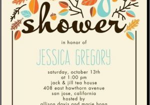 Autumn themed Baby Shower Invitations Sweet Autumn Reef Baby Shower Invitations In Reef