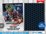 Avengers Birthday Invitation Template Avengers Birthday Invitation 2 by Templatemansion On