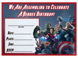 Avengers Birthday Invitation Template Free Avengers Age Of Ultron Printable Birthday Invitation