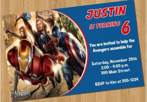 Avengers Birthday Invitations Custom Avengers Birthday Invitations