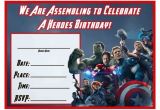 Avengers Birthday Invitations Custom Free Free Avengers Age Of Ultron Printable Birthday Invitation
