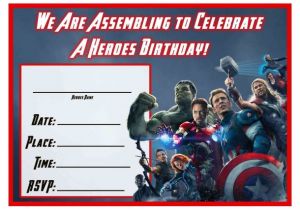 Avengers Party Invitation Template Free Avengers Age Of Ultron Printable Birthday Invitation