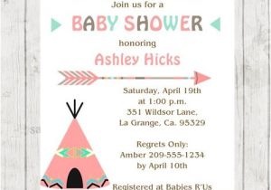 Aztec Baby Shower Invitations Aztec Baby Shower Invitation Tribal Baby by