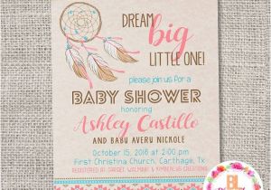 Aztec Baby Shower Invitations Dream Catcher Tribal Aztec Boho Baby Shower Invitation