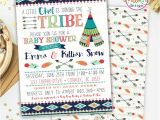 Aztec Baby Shower Invitations Tribal Baby Shower Invite Printable Invitation Teepee