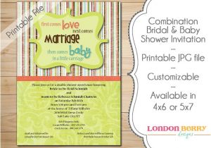 Baby and Bridal Shower Combined Invitations Bination Bridal & Baby Shower Invitation