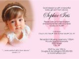 Baby Baptism Wording Invites Baby Christening Invitation Free Template