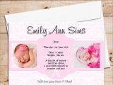 Baby Birth Party Invitation 10 Personalised Baby Girl Birth Announcement Thank You